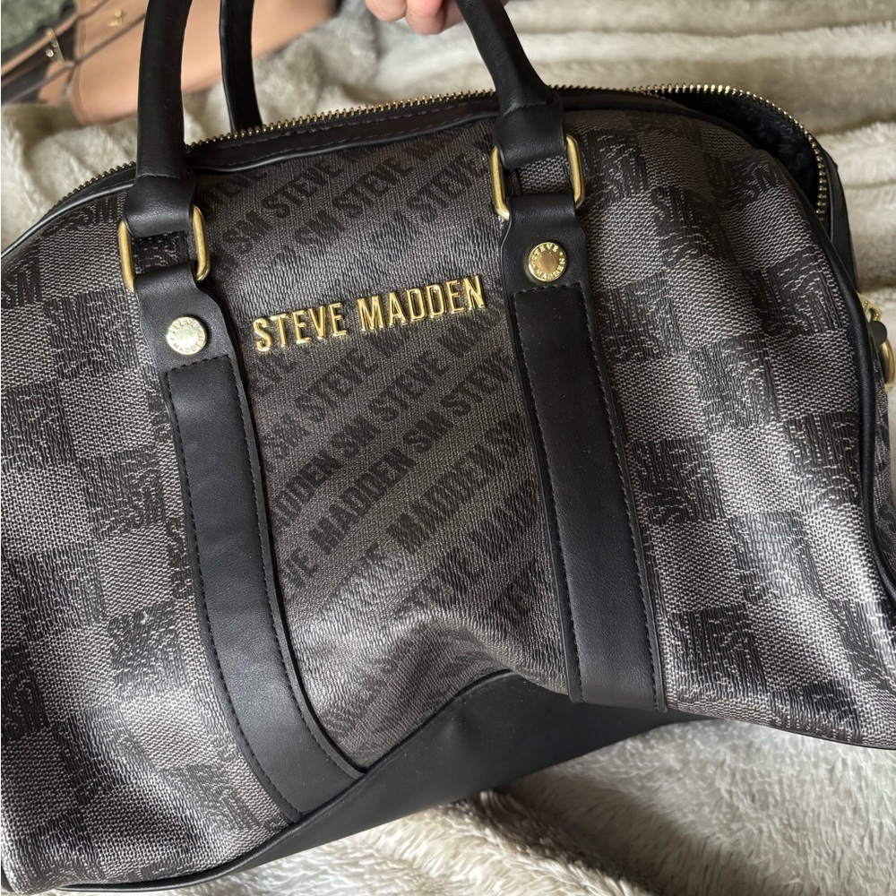 Steve Madden Black and Gray Mini Bag
